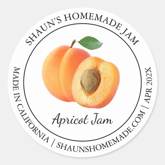 Apricot Jam Modern label (Front)