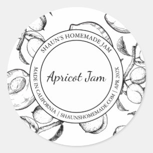 Apricot Jam Sketch Modern label