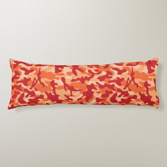 Apricot Lava Camouflage  Body Cushion (Front)