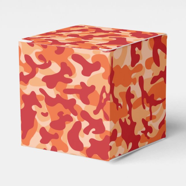 Apricot Lava Camouflage  Favour Box (Front Side)
