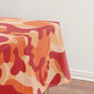 Apricot Lava Camouflage Tablecloth