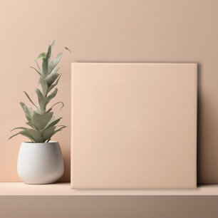 Apricot Light Peach Minimalist Solid Color  Tile
