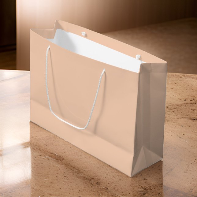  Apricot Light Peach Minimalist Solid Colour  Large Gift Bag (Creator Uploaded)