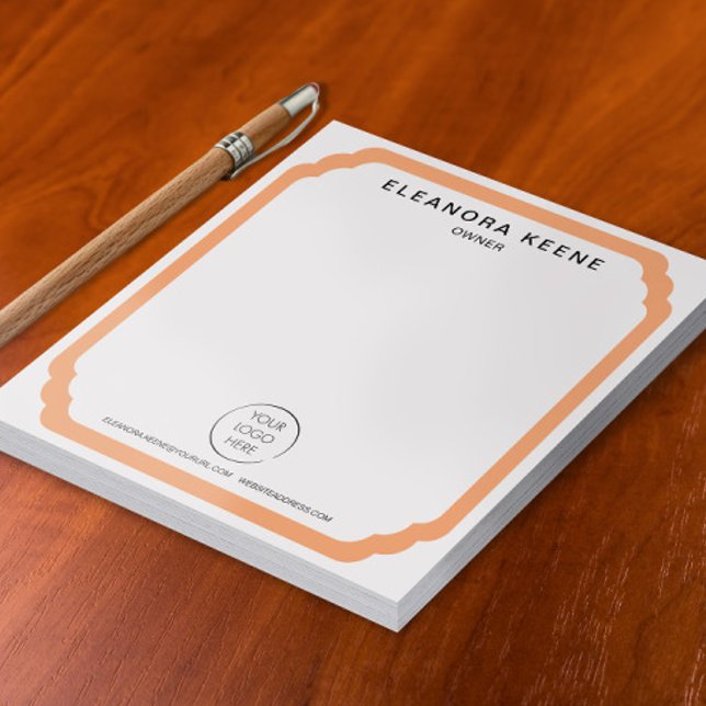 Apricot Logo, Name, Contact Info Business Notepad (Creator Uploaded)
