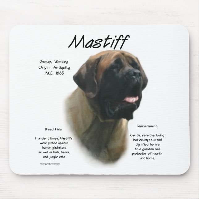 Apricot Mastiff History  Mouse Pad (Front)