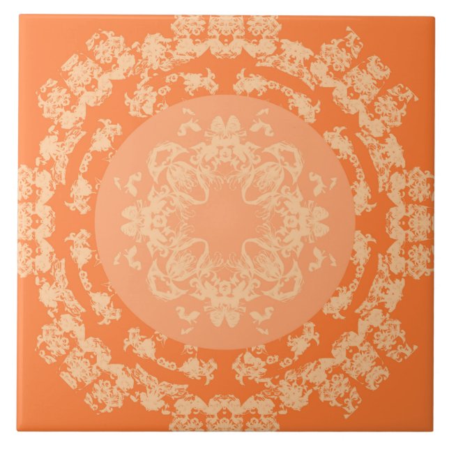 Apricot Medallion Tile (Front)