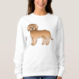 Apricot Mini Goldendoodle Cute Cartoon Dog Sweatshirt