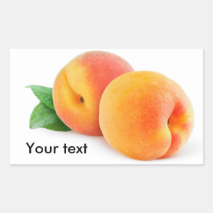 Apricot or peaches rectangular sticker