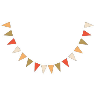 Apricot Orange Bunting Banner Flags