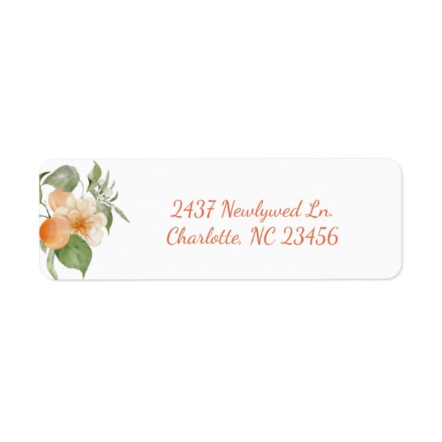 Apricot Orchard Botanical Return Address Label (Front)