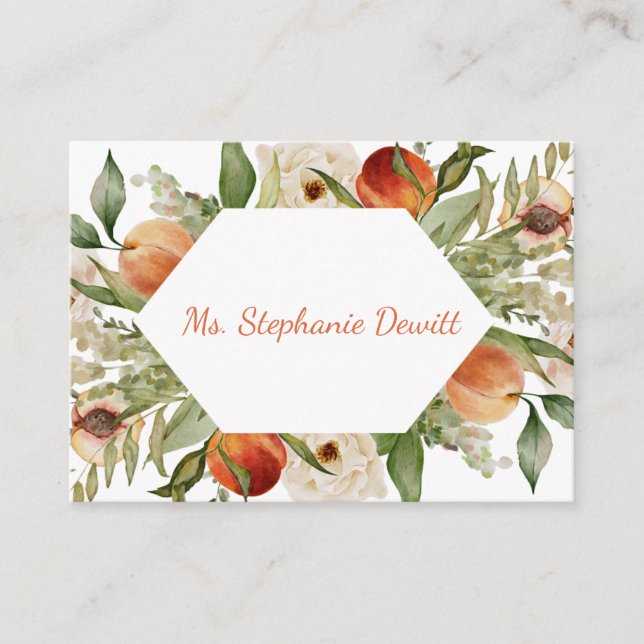 Apricot Orchard Botanical Wedding Place Card (Front)
