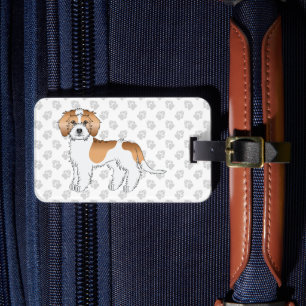 Apricot Parti-colour Mini Goldendoodle Dog Luggage Tag