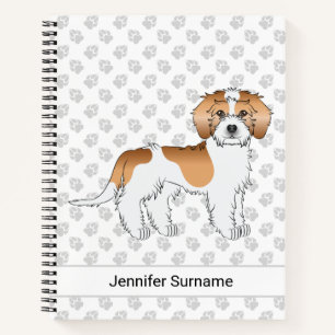 Apricot Parti-colour Mini Goldendoodle Dog Notebook