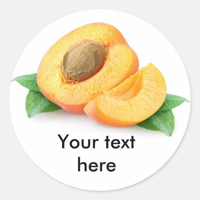 Apricot pieces classic round sticker (Front)