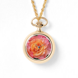 Apricot Pink Rose Watch