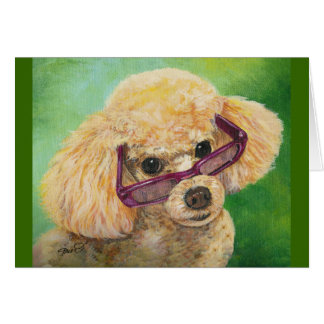 Apricot poodle in shades Art Original