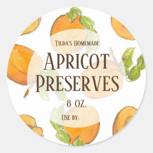 Apricot Preserves Homemade Canning Jar Label