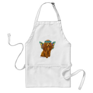 Apricot Red Poodle Fairy Standard Apron