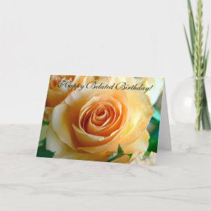 Apricot Rose Card