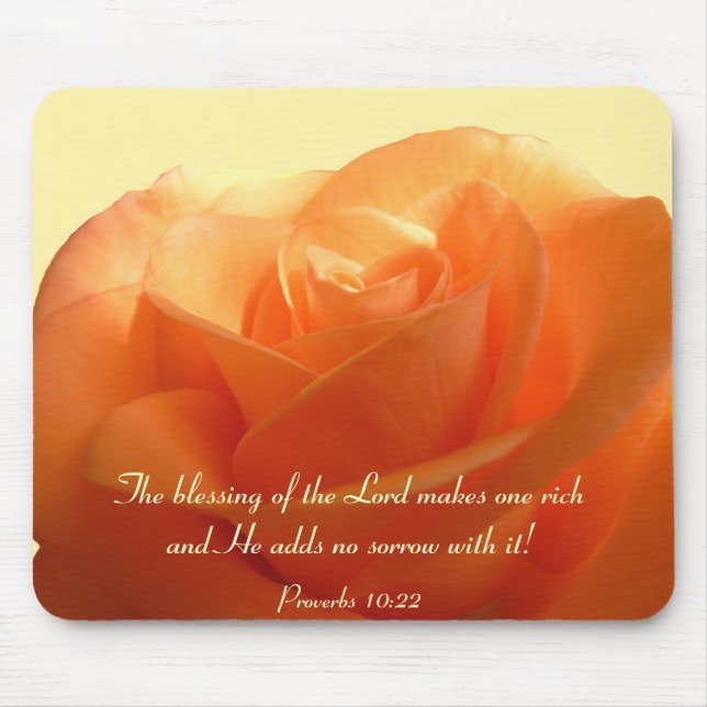 Apricot rose mouse pad (Front)