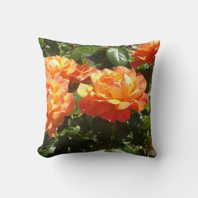 Apricot Roses Cushion (Front)