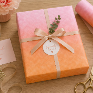 Apricot Skies Wrapping Paper Sheet
