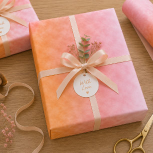 Apricot Skies Wrapping Paper Sheet