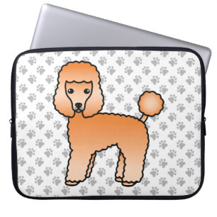 Apricot Toy Poodle Cute Cartoon Dog Laptop Sleeve