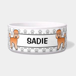 Apricot Toy Poodle Cute Cartoon Dog & Name