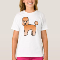 Apricot Toy Poodle Cute Cartoon Dog