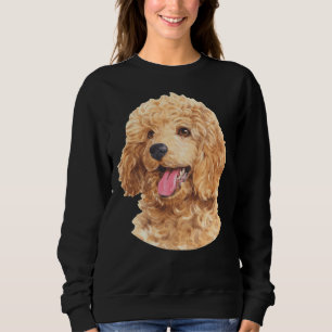 Apricot Toy Poodle Watercolor Art Sweatshirt