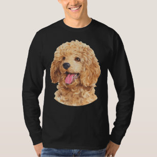 Apricot Toy Poodle Watercolor Art T-Shirt
