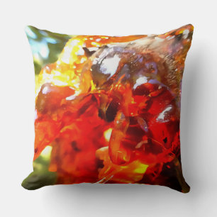 Apricot Tree Leaked Resin Abstract Abstract Painti Cushion