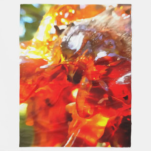 Apricot Tree Leaked Resin Abstract Abstract Painti Fleece Blanket