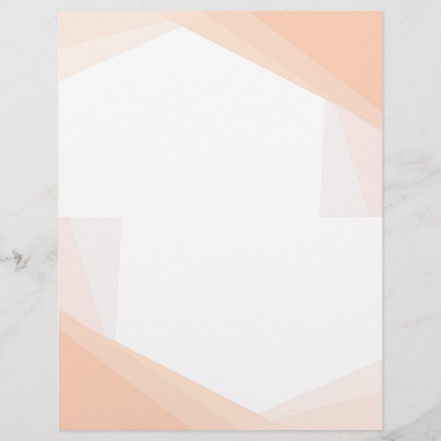 Apricot White Colour Elegant Custom Blank Template Custom Letterhead (Front)