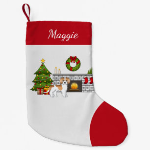Apricot & White Mini Goldendoodle - Christmas Room Small Christmas Stocking