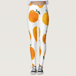 Apricots Watercolor White Background Vintage Leggings
