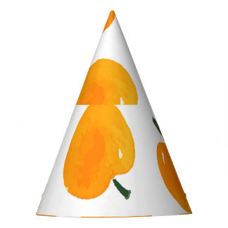 Apricots Watercolor White Background Vintage Party Hat