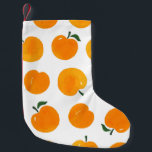 Apricots Watercolor White Background Vintage Small Christmas Stocking<br><div class="desc">Watercolor seamless pattern with apricots on the white background. Hand drawn background. Vintage illustration. Apricots bloom in watercolor splendour. Hand-drawn charm in every stroke. Watercolor apricots on white, hand-drawn vintage elegance. Nostalgic illustration. apricot, pattern, watercolor, background, illustration, nature, texture, vitamin, citrus, orange, healthy, decor, food, summer, leaf, white, health, fruit,...</div>
