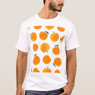 Apricots Watercolor White Background Vintage T-Shirt