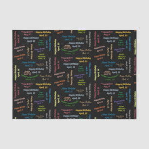 April, 15 Birthday Tissue Paper