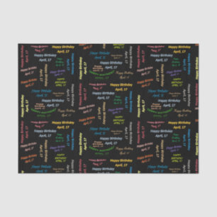 April, 17 Birthday Tissue Paper