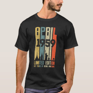 April 1959 63 Birthday 63 Year Old 1959 Birthday V T-Shirt