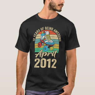 April 2012  10 Years Old  10 Birthday Apparel T-Shirt