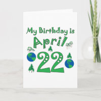 April 22nd Earth Day Birthday