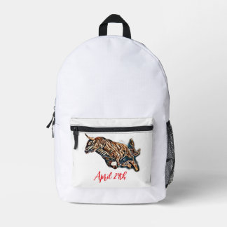 April 24th printed backpack