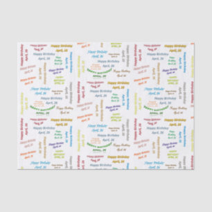 April, 26 Birthday Tissue Paper