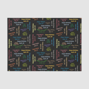 April, 28 Birthday Tissue Paper