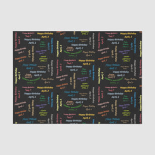April, 2 Birthday Tissue Paper