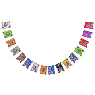 April, 6 Birthday Bunting Banner